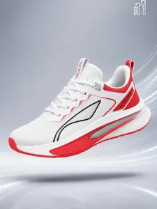 [Dn. Monkeys] Men's Gradient Color Block Running Shoes, High Elasticity Thick Cushioning Midsole, Breathable Mesh, Anti-Slip Lightweight Sport Shoes