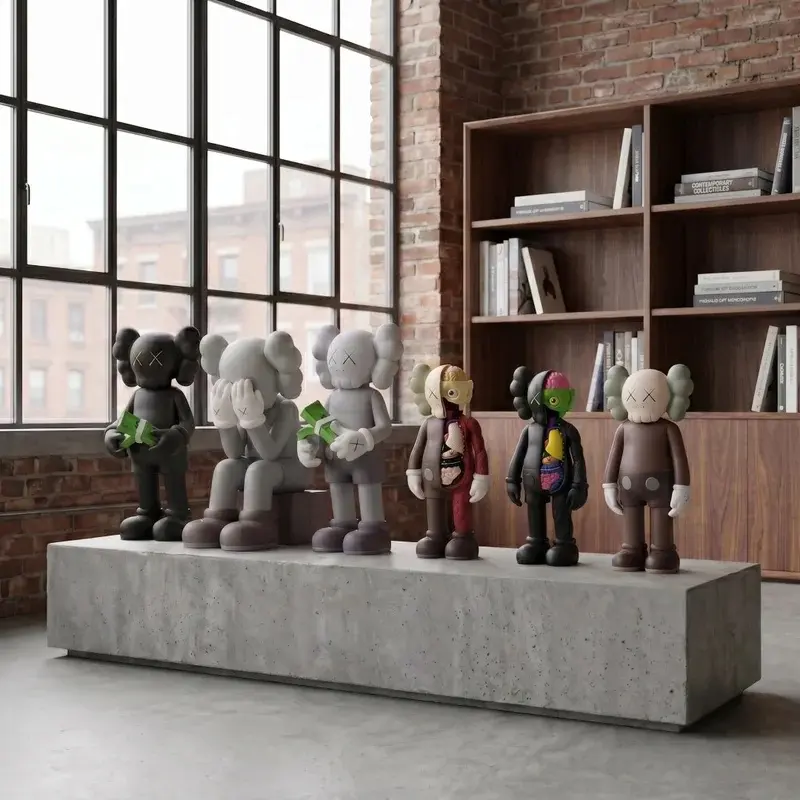 11 inch Violent Bear Action Figurine Cutecore Kawaii Aesthetic Luxury Trendy Street Art Table Sculpture Statue Home Decoration