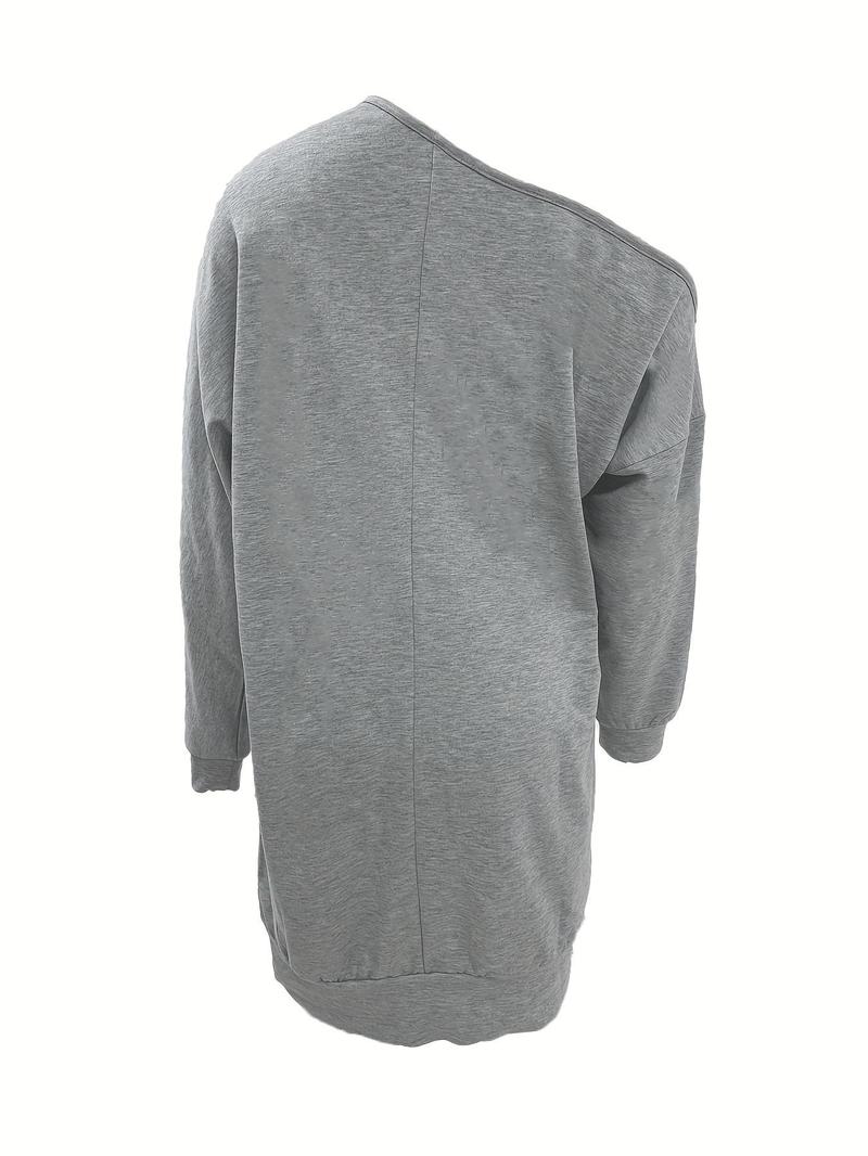 Women's Figure & Letter Print Asymmetrical Neck Dress, Vintage Girly Clothes, Casual Short Dress, Summer Dresses for Women, Lady Dress for Spring Fall