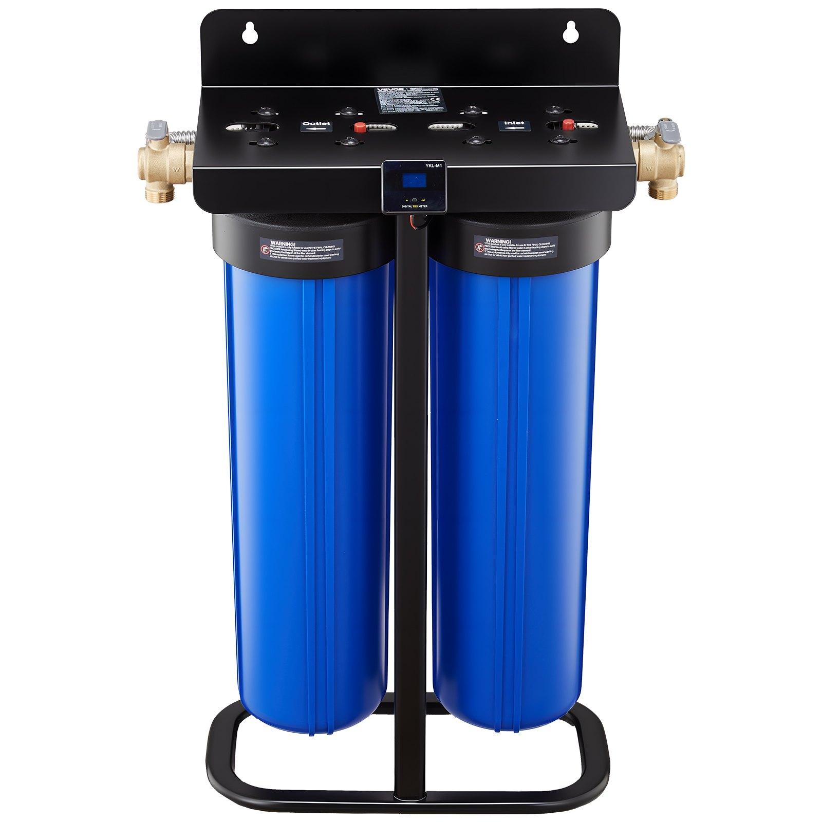 VEVOR Deionized Water System for Car Wash, Spotless Car Wash Water System with 2 x 4L DI Resin, TDS Meter & Bypass Valve, Spot-Free Deionized Water Filter for Cars RVs Motorcycles Windows