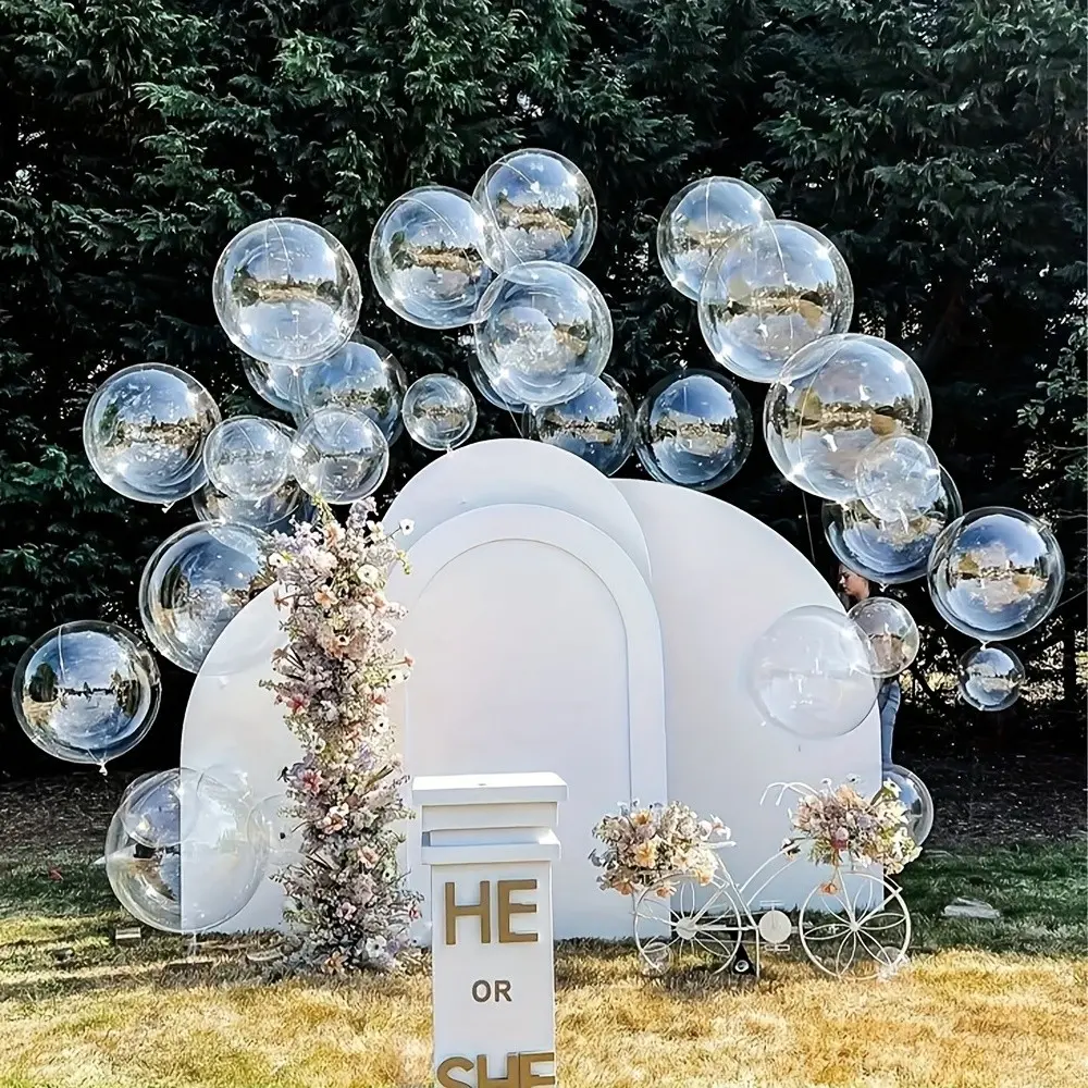 32 Transparent Balloons, 20-Inch Large Clear Balloons, Perfect for Valentine's Day, Mother's Day, Birthday Parties, Graduation, Wedding, Bridal Shower