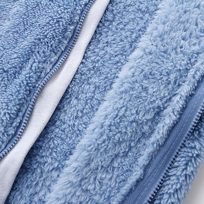 Newborn Baby Boys Girls Winter Jumpsuit Cute Bear Snowsuit Fleece Long Sleeve Footed Hooded Zipper Romper Winter Coat Outwear Warm Outfits