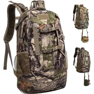 Hunting Backpack Durable Hunting Pack with Bow and Rifle Carry System for Camping Hunting Hiking (Camo-Green)
