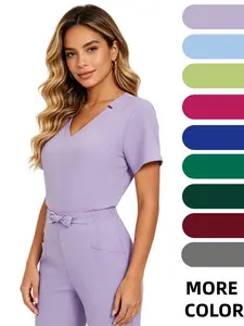 Women's Medical Uniform Set, Surgical Uniforms Woman Nursing Enfermeria Sets Top Pant Pockets Articles Medical Uniform Scrub Clinical Beauty Salon Spa hospital Suits
