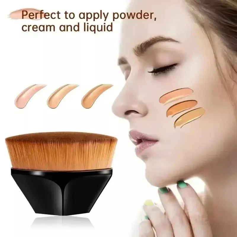 Facial Blush Foundation Brush, Flat Head Makeup Tool, Ideal for Liquid Cream Powder, Women's Dedicated Makeup Brush, 1 Piece