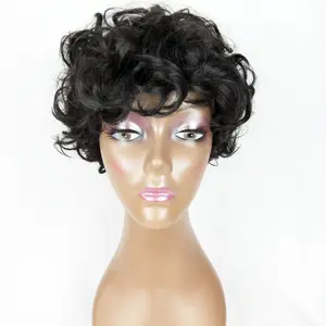 Ultra Short Curly Wig for Middle Aged Mothers European American Black