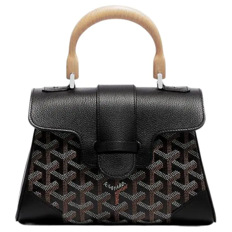 Goyard Saigon Mini Handbag for Women – Monogram-Print Leather Trim, Beech Canvas and Calfskin, Detachable Strap, Multiple Colors