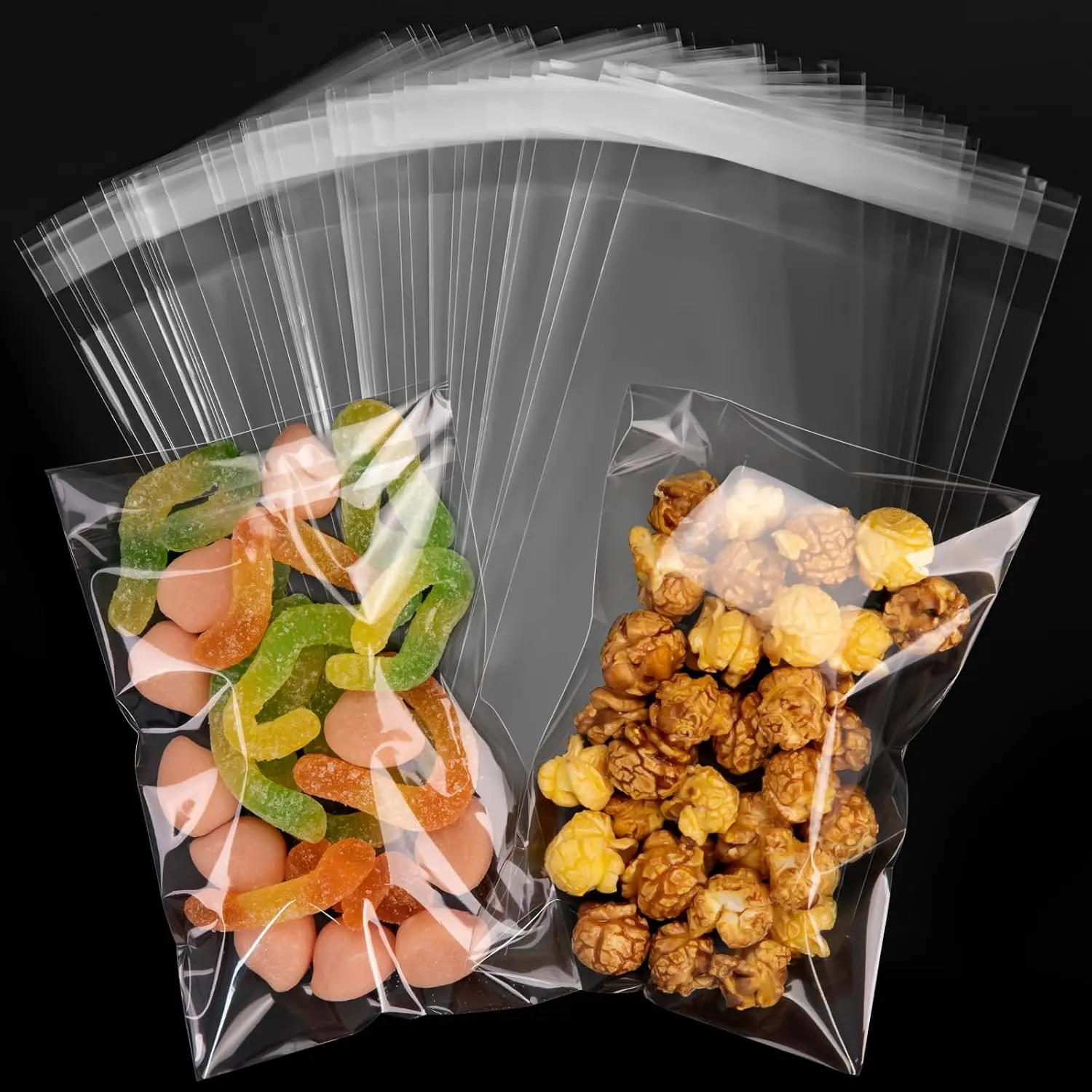 240 count 4x6 Inch Clear Self Sealing Cellophane Bags, Resealable Cookie Bag for  Packaging, Candy, Small Business Storage