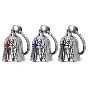 3pcs Motorcycle Bells Punk Guardian Angel Wing Luck Motorcycle Decor