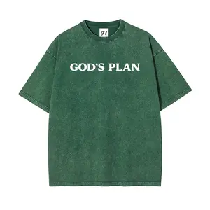 God's Plan Unisex Washed  Graphic Shirt, Funny Doll Face Meme Tee Washed Unisex Cotton T-Shirt Short Sleeve Crewneck Top Heavyweight T Shirts Cotton Workout Acid Wash Baggy Tees Christian Gift