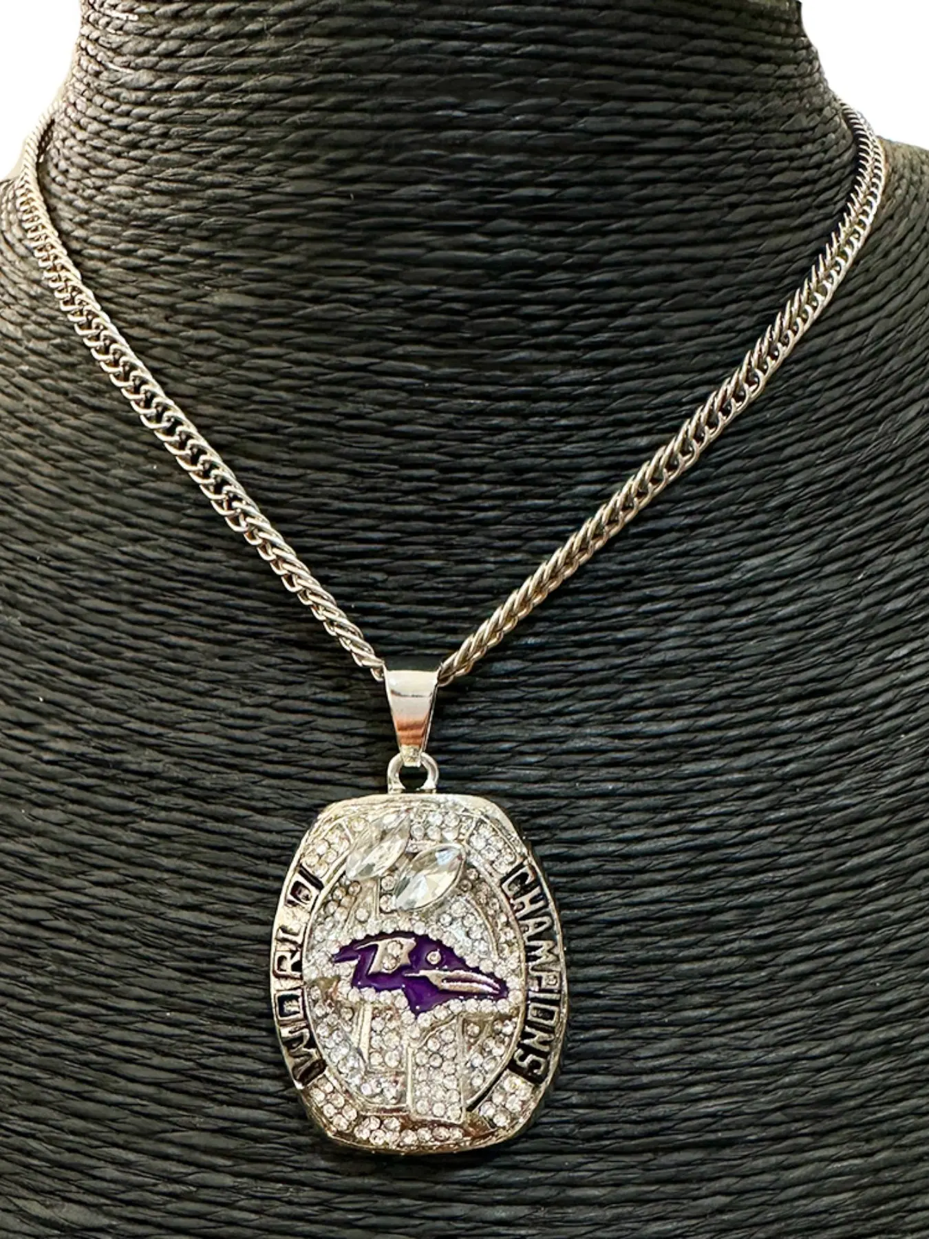 Championship Necklace Pendant Baseball Memorial Fan Gift, Sporty Style, Alloy Material, Plain Pattern, All Seasons Wear