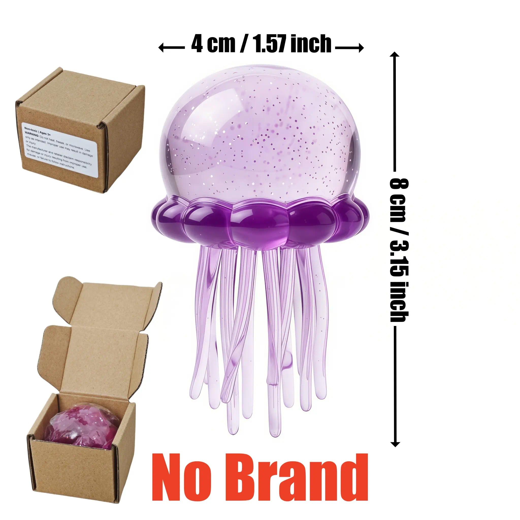 Jellyfish Squeeze Stress Ball, Soft Fidget Toy for Anxiety Relief, Quiet Sensory Play for Kids and Adults