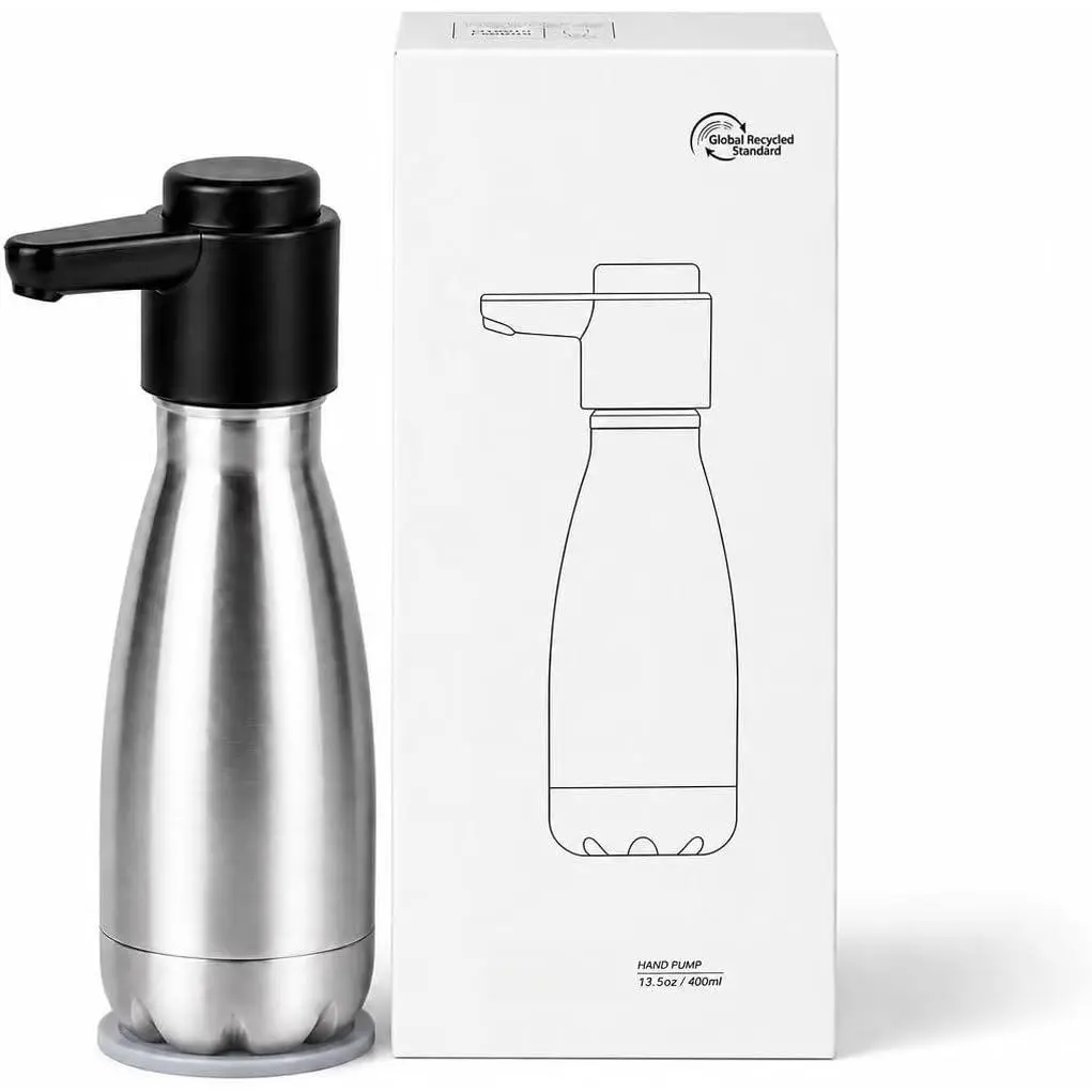 Manual Countertop Soap Dispenser, 13.53 fl oz Stainless Steel