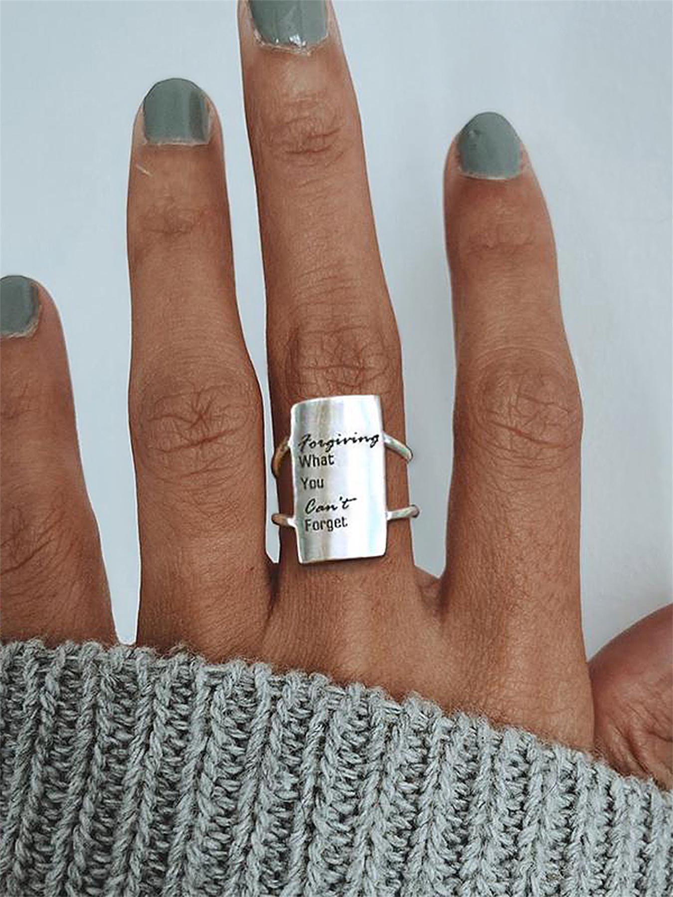 925 Sterling Silver Vintage Commemorative Ring,,Fashion Ring for Party, Daily Clothing Decor, Trendy All-match & Exquisite Jewelry for Birthday Gift Wedding