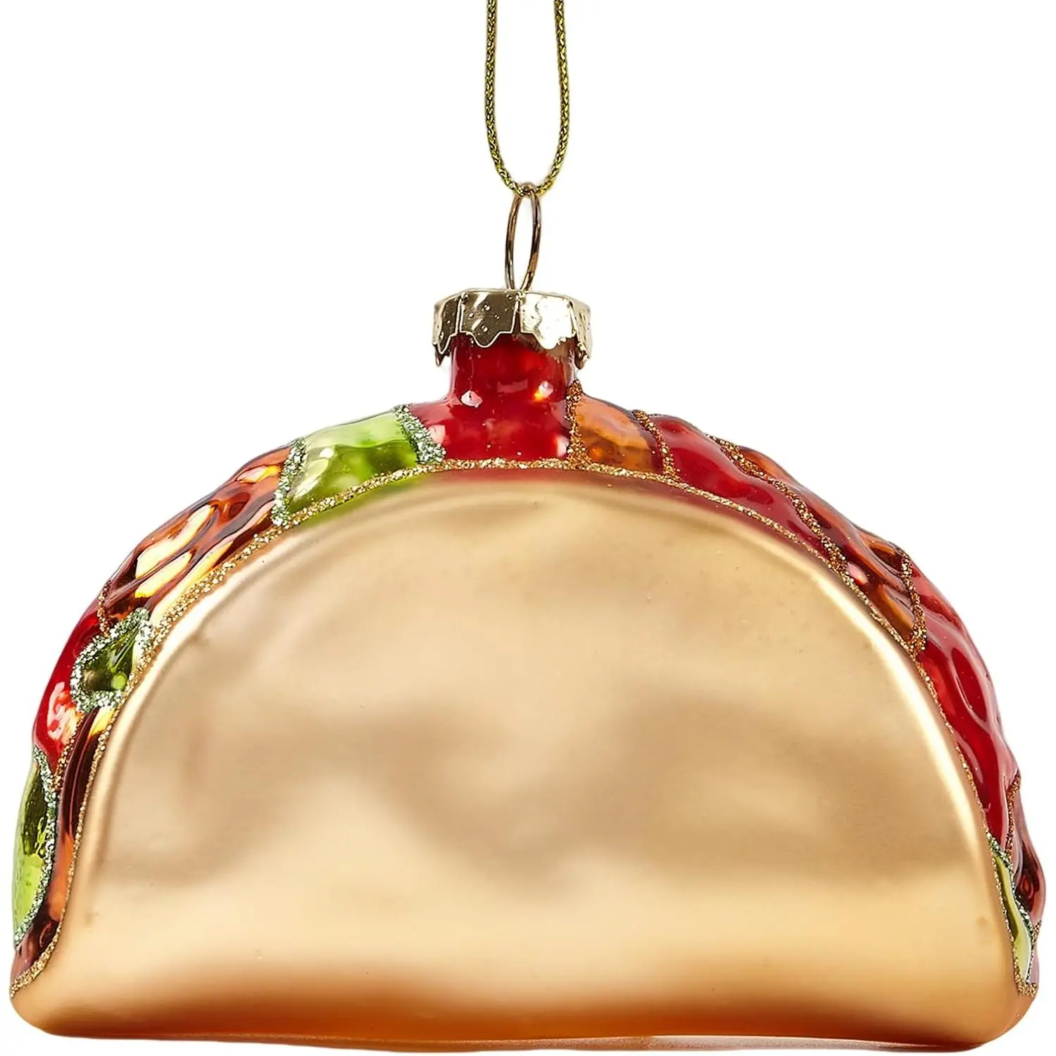 Christmas Ornaments 2025, Handcrafted Glass Blown Xmas Tree Decorations Holiday Ornaments Funny Gifts Collectible Winter Festival Decor for  Party, Sandwich Burger