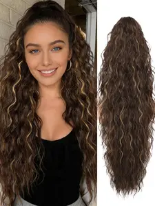 30 Inch Claw Clip Ponytail Extension, Curly Fluffy Synthetic Hairpiece, Synthetic Ponytail Hairpieces, Natural Looking, Long Wigs for Women, All Seasons