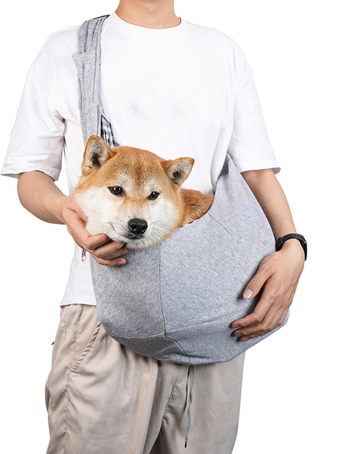 Niche portable pet shoulder bag, casual crossbody bag for cats and dogs, comfortable, breathable and versatile pet backpack, simple solid color design pet bag, Animal Carrier, suitable for small cats and dogs traveling, etc.