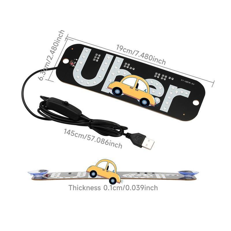 New Taxi Indicator Light with Switch 5-6V LED Roof Light USB Powered for Car and Taxi Use-Without the car pattern New Taxi Indicator Light with Switch 5-6V LED Roof Light USB Powered for Car and Taxi Use-Without the car pattern