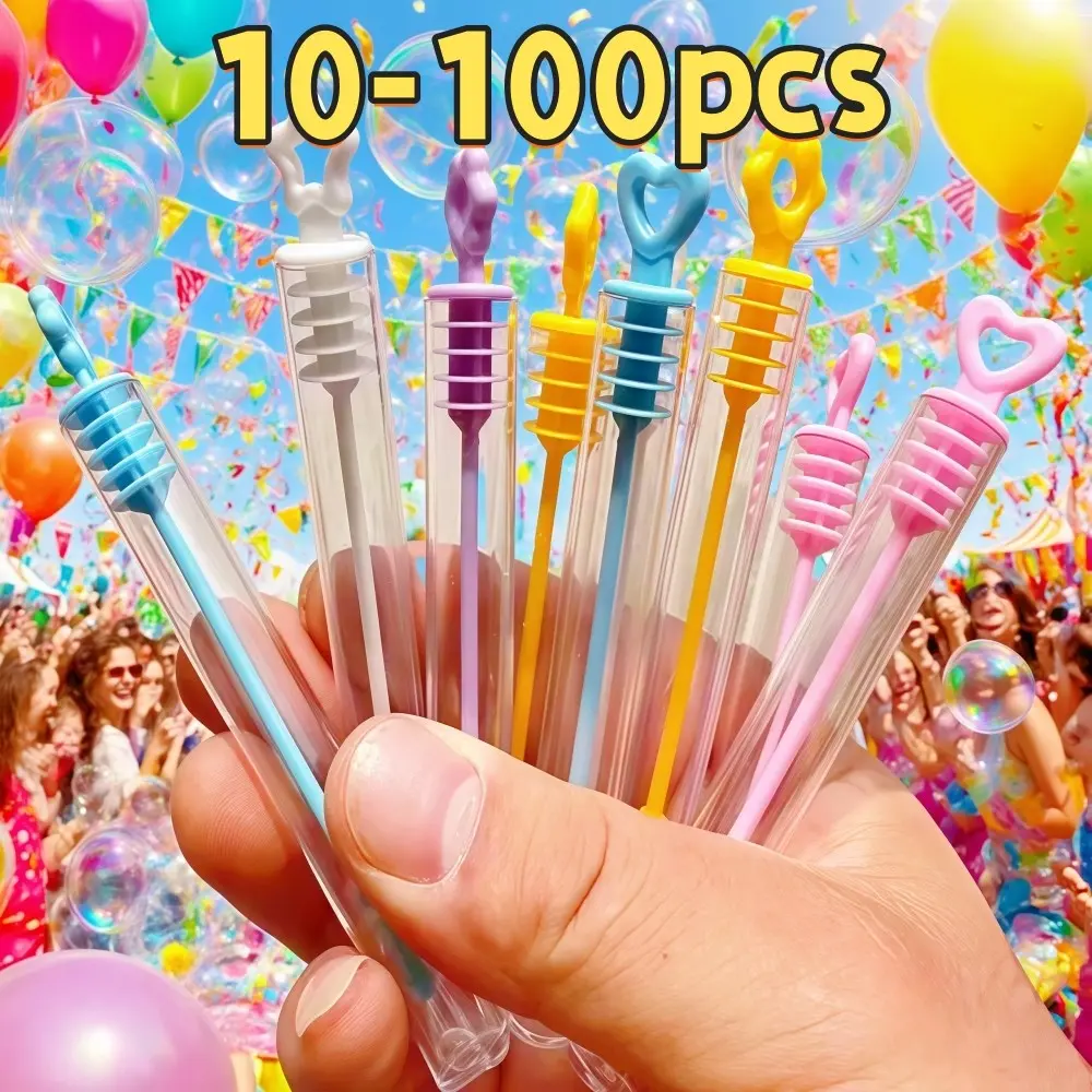 Pack of 10-100 Mini Bubble Sticks (No Liquid), Party Supplies Set, Birthday Gifts, Cute Decoration, Wedding Guest Gifts, Wedding Gifts, Valentine's Day Carnival Party Decoration, Party Favors Assortment, Party Favor Packs