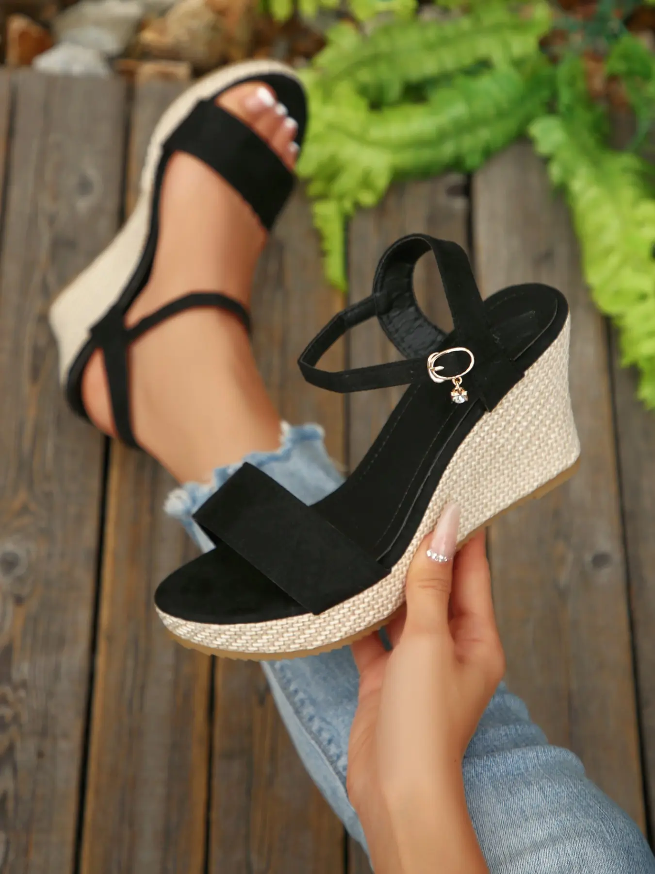 Women's Wedge Heeled Sandals Open Toe Ankle Strap Platform Espadrille Heels, Casual Summer Dressy Sandals for Vacation, Beach, Party, Work, Date and Everyday Wear