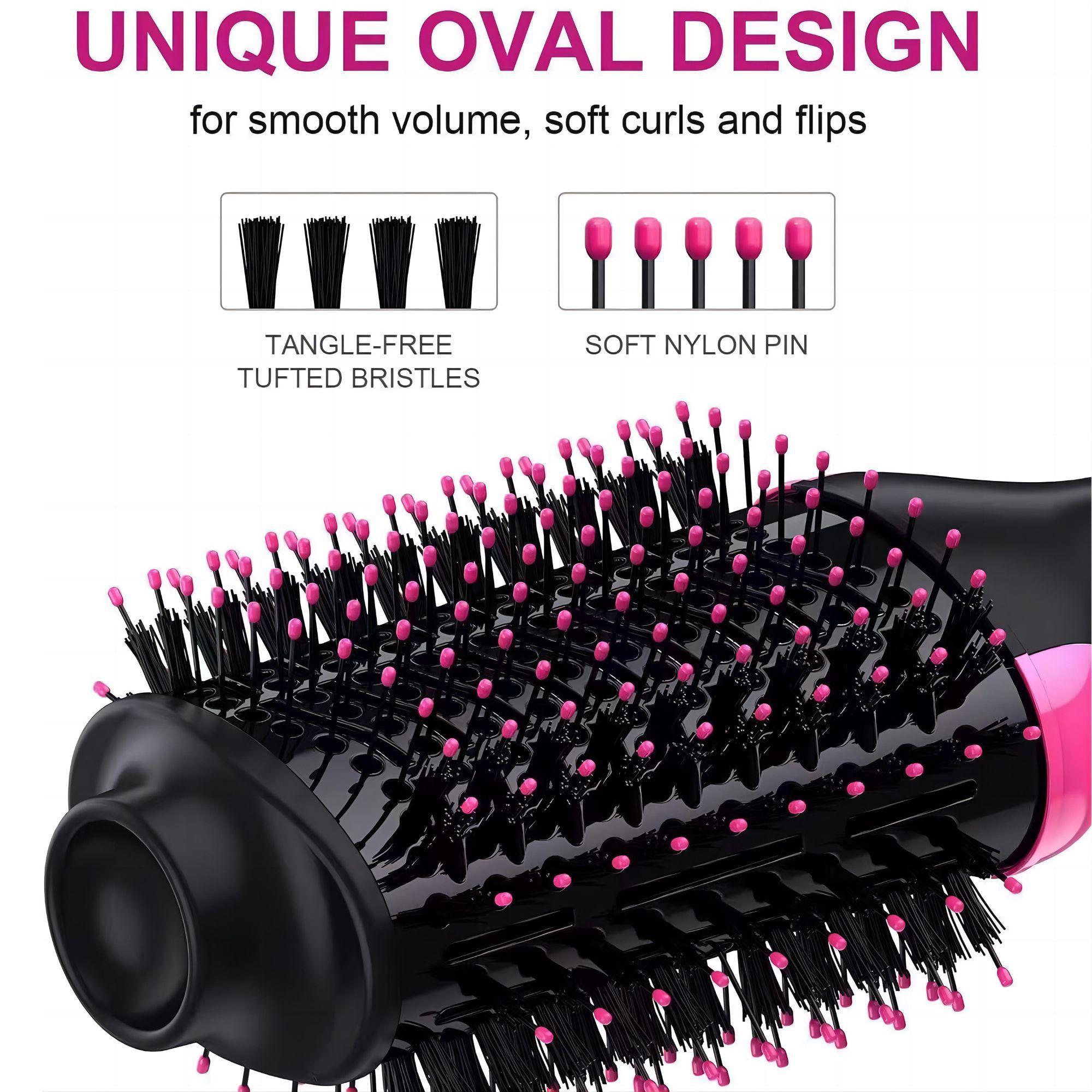 4 in 1 Hair Dryer Straightener, Multi-use Hair Dryer Brush with Aluminum Tube Comb Head, Lightweight Design Hot Air Comb for Home & Salon Use, Electric Curler, Curly Iron, Hair Curling Iron