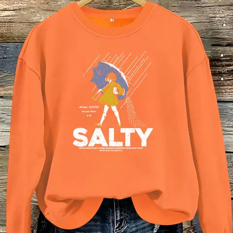 Women's Casual Emoji Graphic Sweatshirt, Soft Long Sleeve Round Neck Fleece Pullover, All-Season Comfort, Durable Fabric