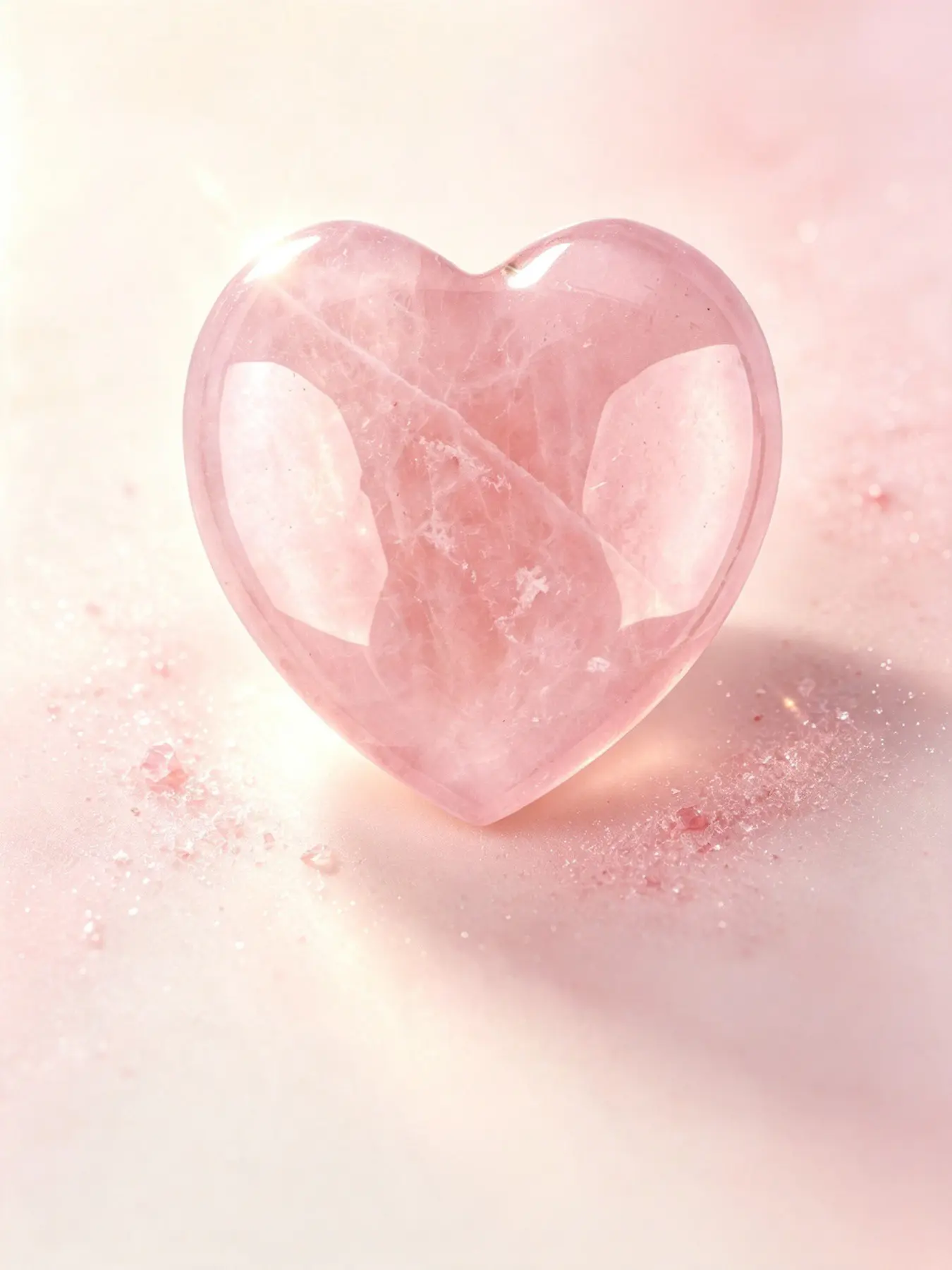 1pc A cute large 4cm/1.57 cm natural crystal rose quartz heart-shaped decorative item hand-polished. It is a healing crystal with positive energy for love, suitable for home decoration, a pink Valentine's Day gift, and a mineral collection craft item.