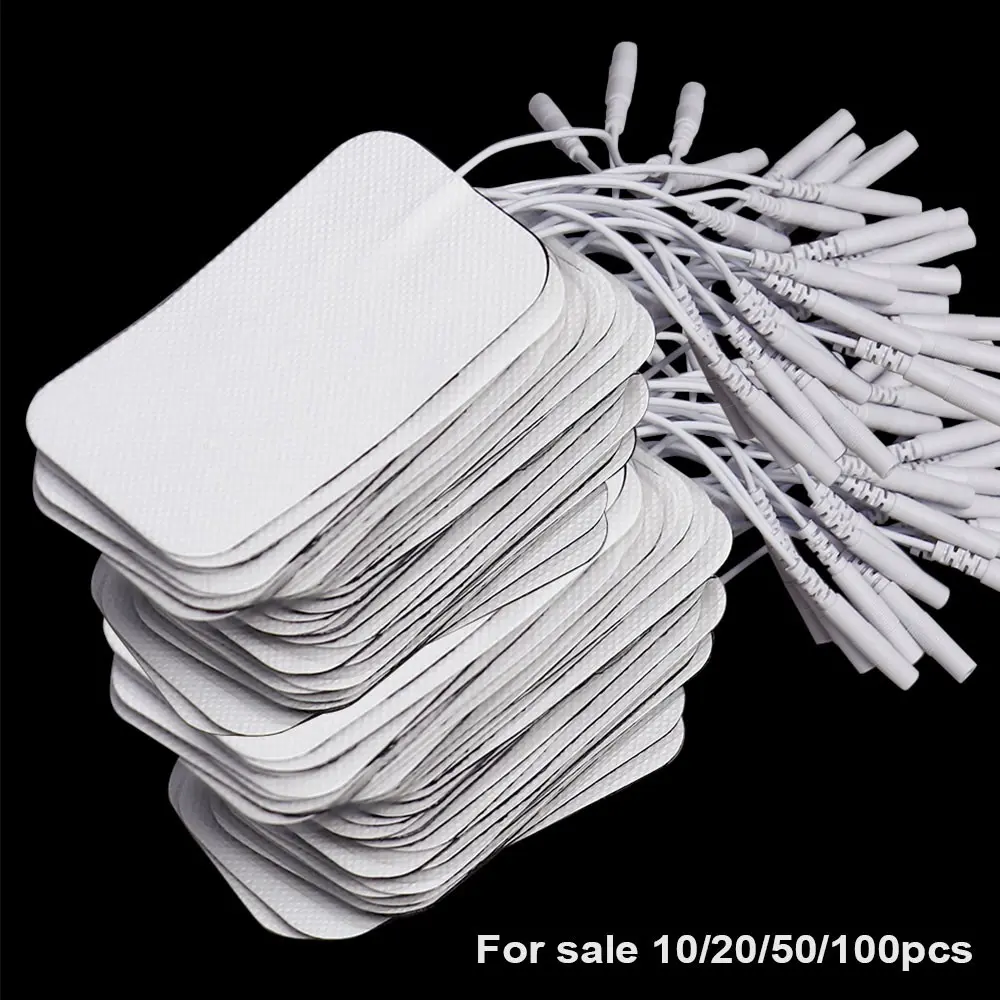 5x9cm Electrode Gel Pad Replacement Electrostimulator Electrode Pads for Tens Massage Machine EMS Muscle Stimulator Self Adhesive Reusable Patch Massager Accessories
