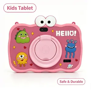 Cute Kids Learning Tablet, 7-Inch Android 12, Dual Cameras, WiFi Enabled, 2+32GB Storage, High-Definition Screen, Band Stand Included