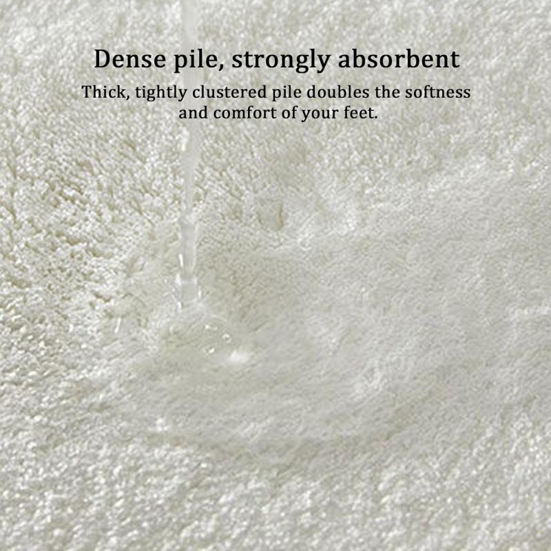 VIKAMA Black And White Faux Cashmere Round Floor Mat Soft Machine Washable Living Room Bedroom Decoration Stylish Home Accents