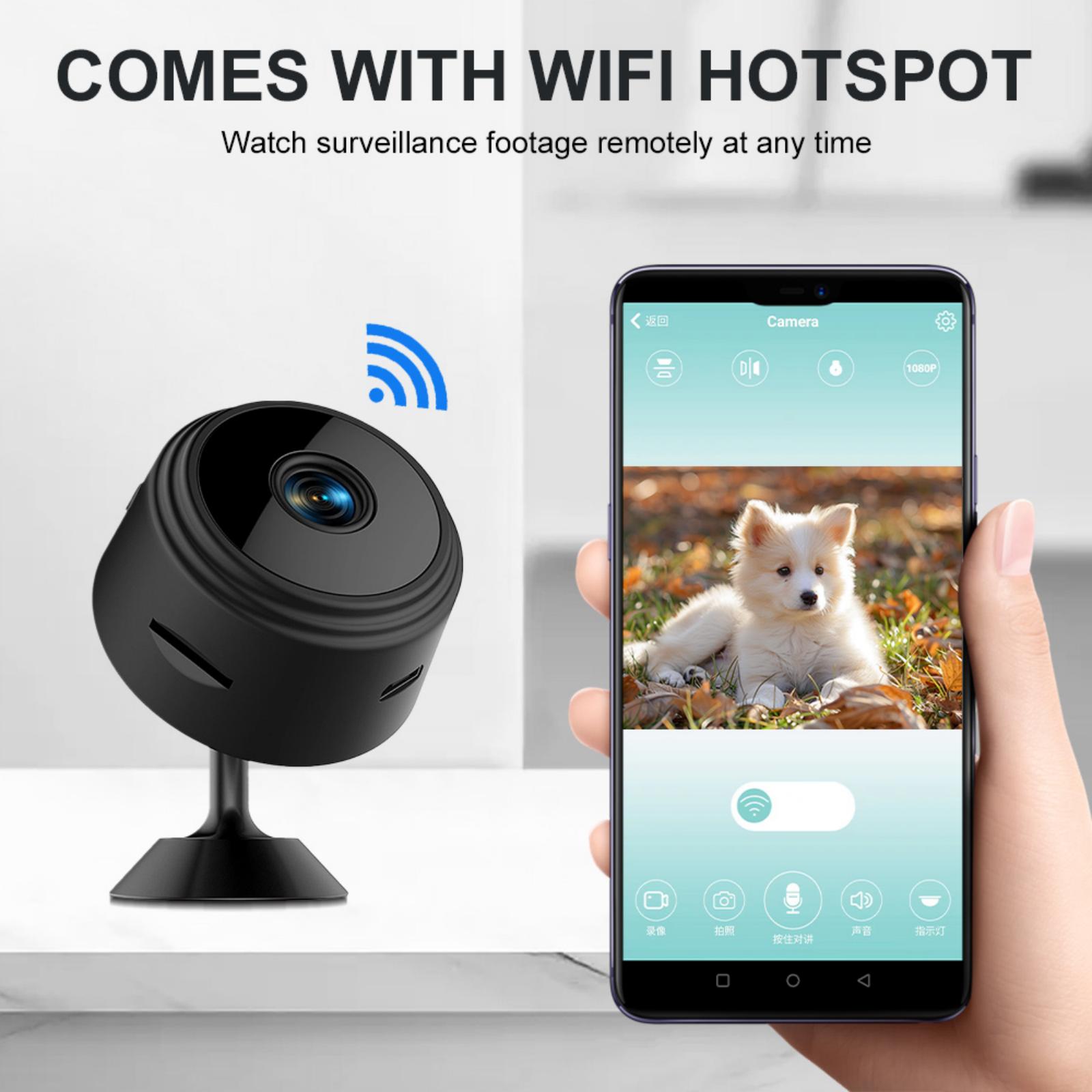 3-Pack A9 Mini Indoor Camera, USB Powered Compact Camera for Home, Office, Garage, Room & Small Space Observation
