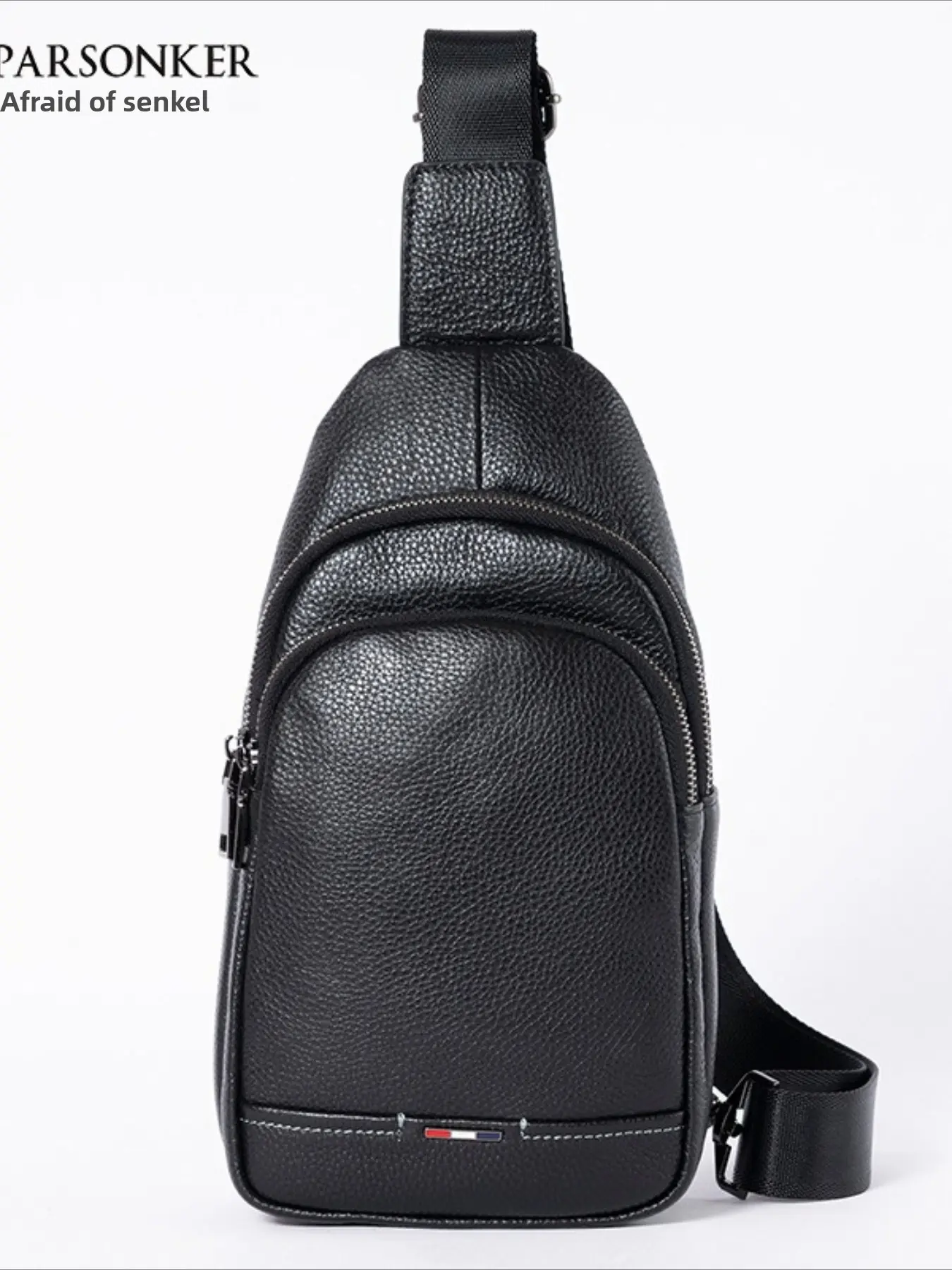 New men's breast bag leather casual Korean version messenger bag multi-functional fashion first layer cowhide satchel