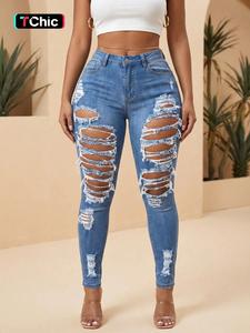 women's plain high waist skinny jeans, chic tight fit fashion streetwear, casual denim pants for daily outdoor wear, jeans for women, ladies high waisted denim bottoms for all seasons, ripped jeans, downtown girl clothes, womenswear, skinnies jeans