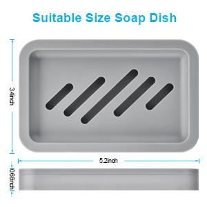 2PCS Draining Soap Dishes, Dishwashing Sponge Soap Holder with Water Tray, Keep The Place Dry, Easy to Clean Soap Cases, Suitable for Kitchen, Bathroom, Co