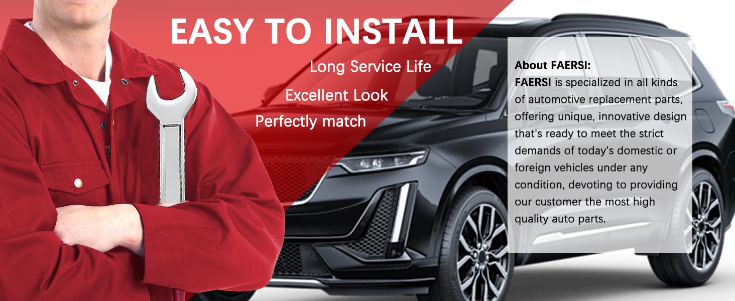 THE WELL KEPT Interior Door Handle Kit, Front Left Driver Side, For 2007-2014 Chevy Silverado, Avalanche, Suburban, Tahoe, Cadillac Escalade, GMC Sierra, Yukon, 20833606