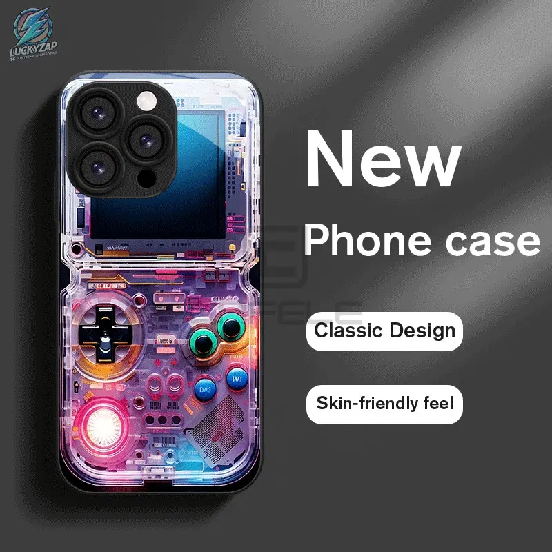 Colorful gaming console design, drop-proof and scratch-resistant, suitable for iPhone 17/16/15/14/13/12/11/X/XS/XSMAX and Samsung S24/S23/S22 Ultra, etc., a holiday gift for friends, family, and yourself