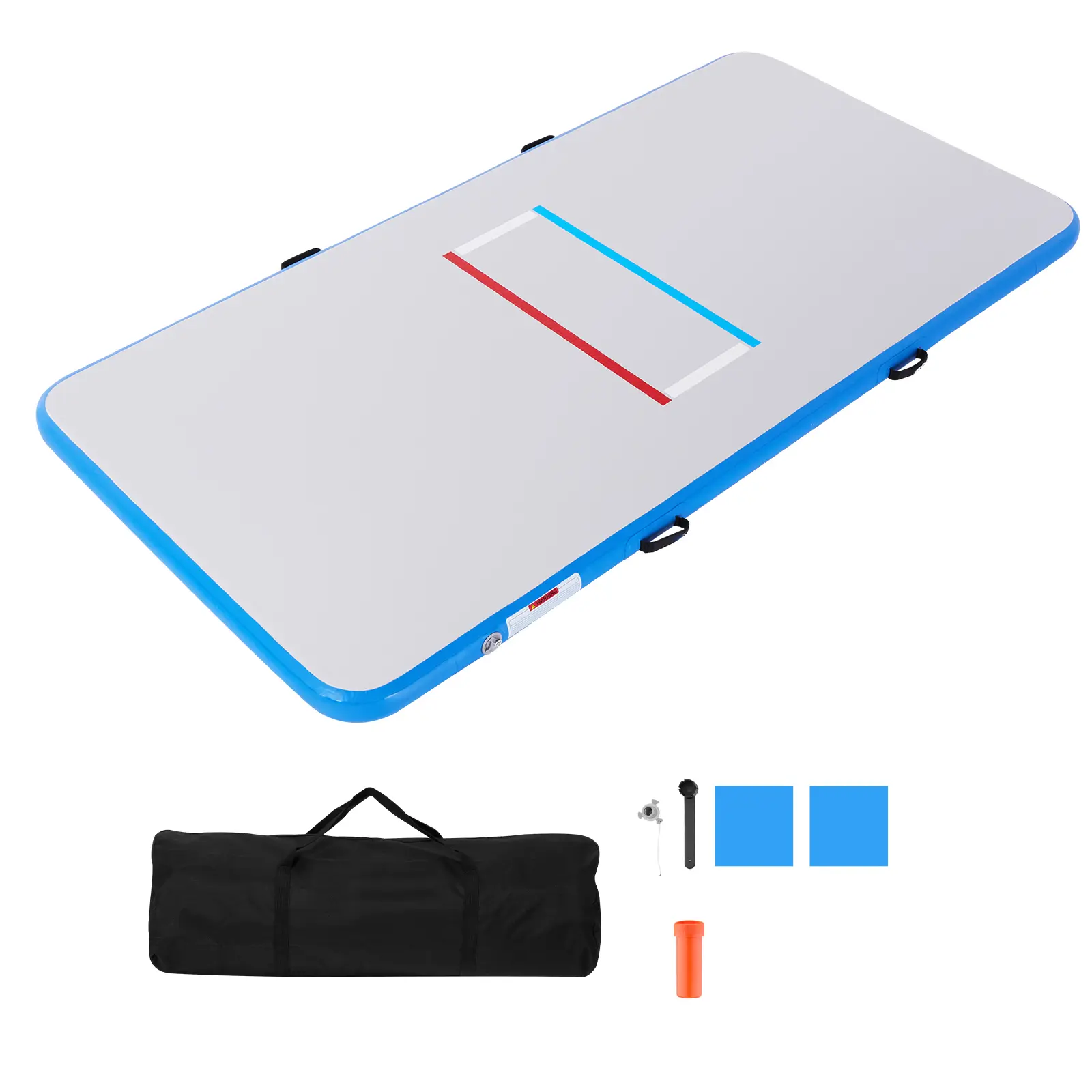 10x5 ft Wrestling Mat Inflatable, PVC Foldable Training Mats with 600W Air Pump, Martial Arts Thick Mat for Outdoor Indoor Home Gym Exercise, Gray