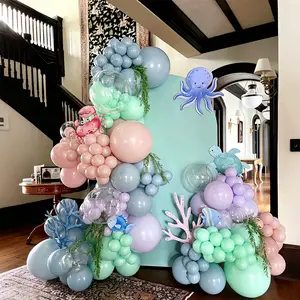 Macaron Low Saturation Color Balloons, Perfect for Birthday Parties, Baby Showers, Gender Reveal, Ocean Theme Parties