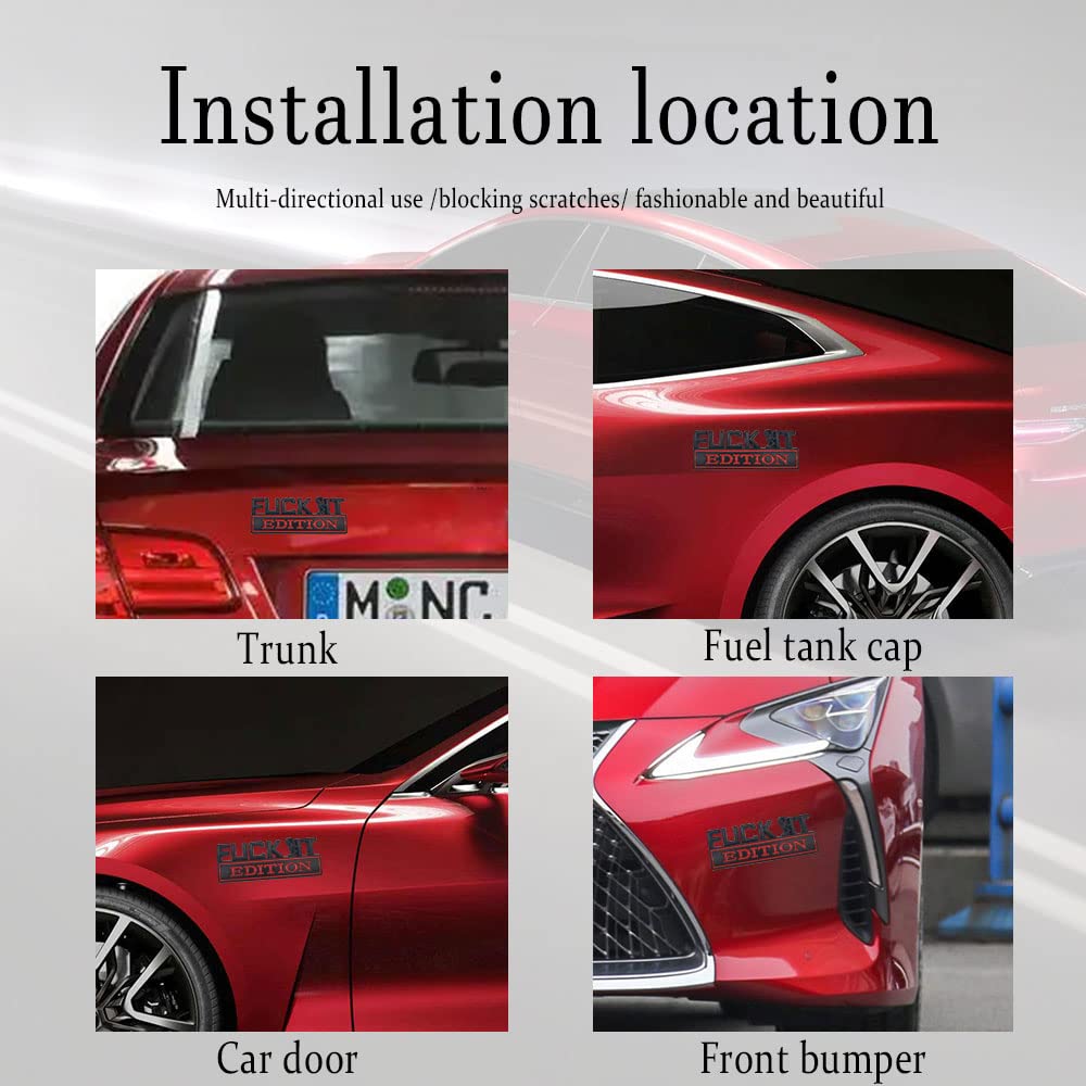 It Edition 3D Car Exterior Emblem Badge Sticker Decal - 3.46x0.9" Edgy Stickers, Long Wearing Body Decor, Fender/Truck Replacement Car Decoration Accessory Fit For All Vehicles