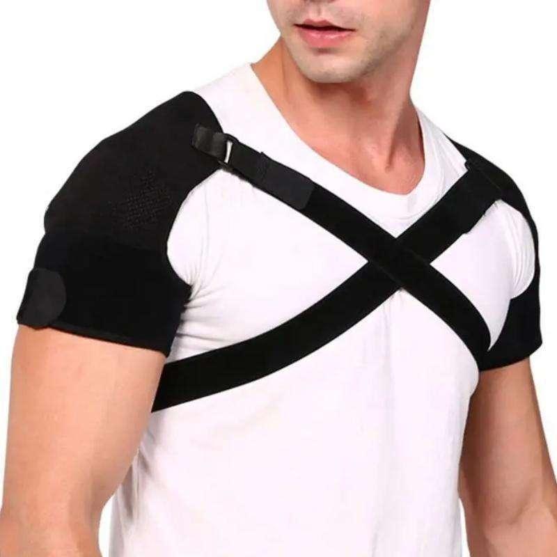 1pc Double Shoulder Brace for Women & Men, Double Sleeve for Sleeping, Adjustable Support for Rotator Cuff, Frozen Shoulder, AC Joint, Labrum Tear, Pain Relief Dual Wrap