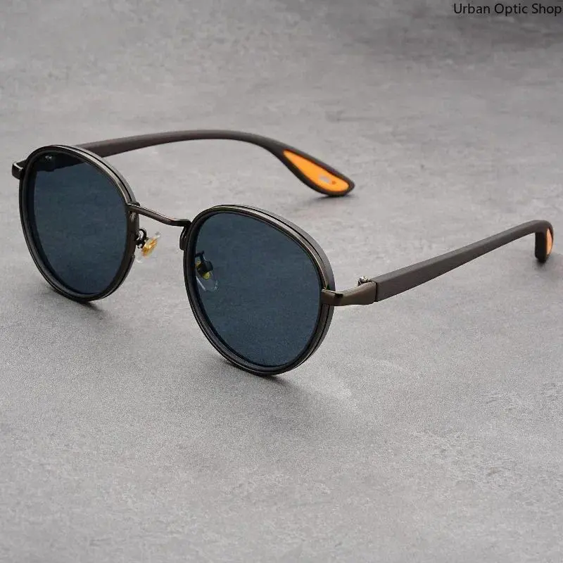 XUH Vintage Round Sunglasses for Women and Men, Lightweight Full Rim Nylon & Metal Frame with UV400 Anti-Glare Lenses for Driving & Travel, Men's Accessories, Casual Shades, Womens Sunglasses, Uv400 Lenses, Daily Wear, Unisex