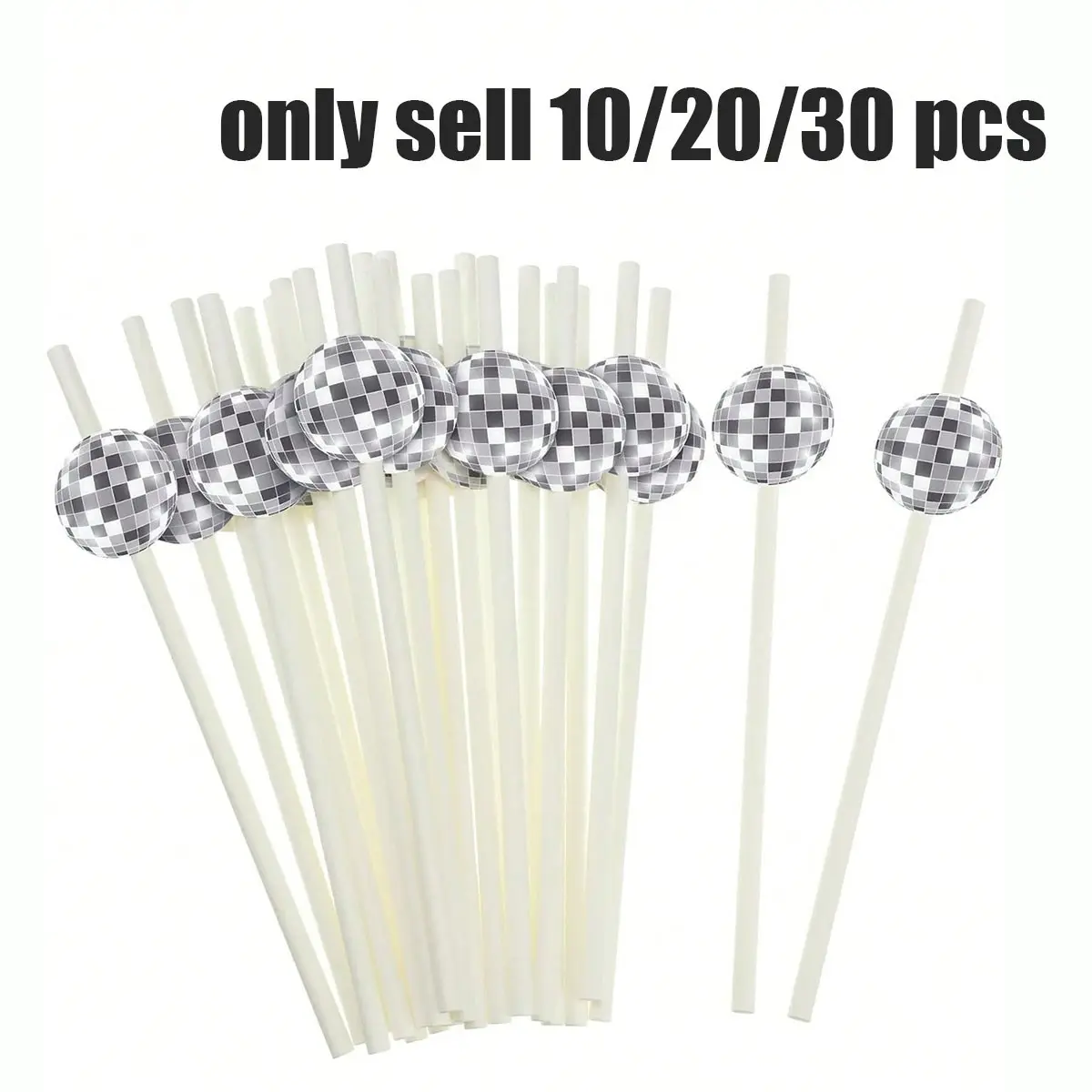 Disco Party Straws, 70s Disco Style Paper Straws, Mirror Silver Foil Straws, Birthday, Wedding, Halloween, Christmas Party Decorations