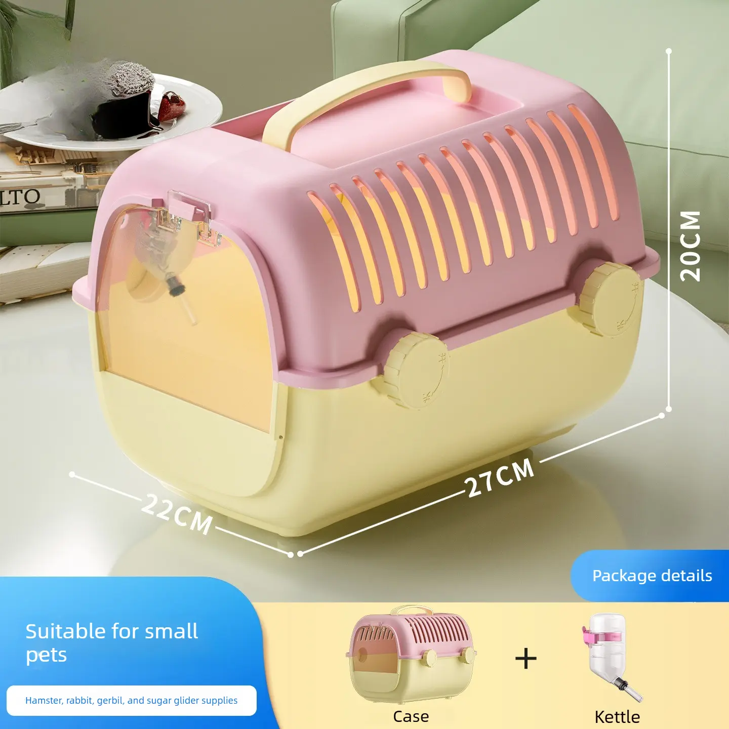 Carry-on Special Hamster Bird Cage Luxury Villa Hamster Parrot Bird Portable Handheld Out Hamster Cage