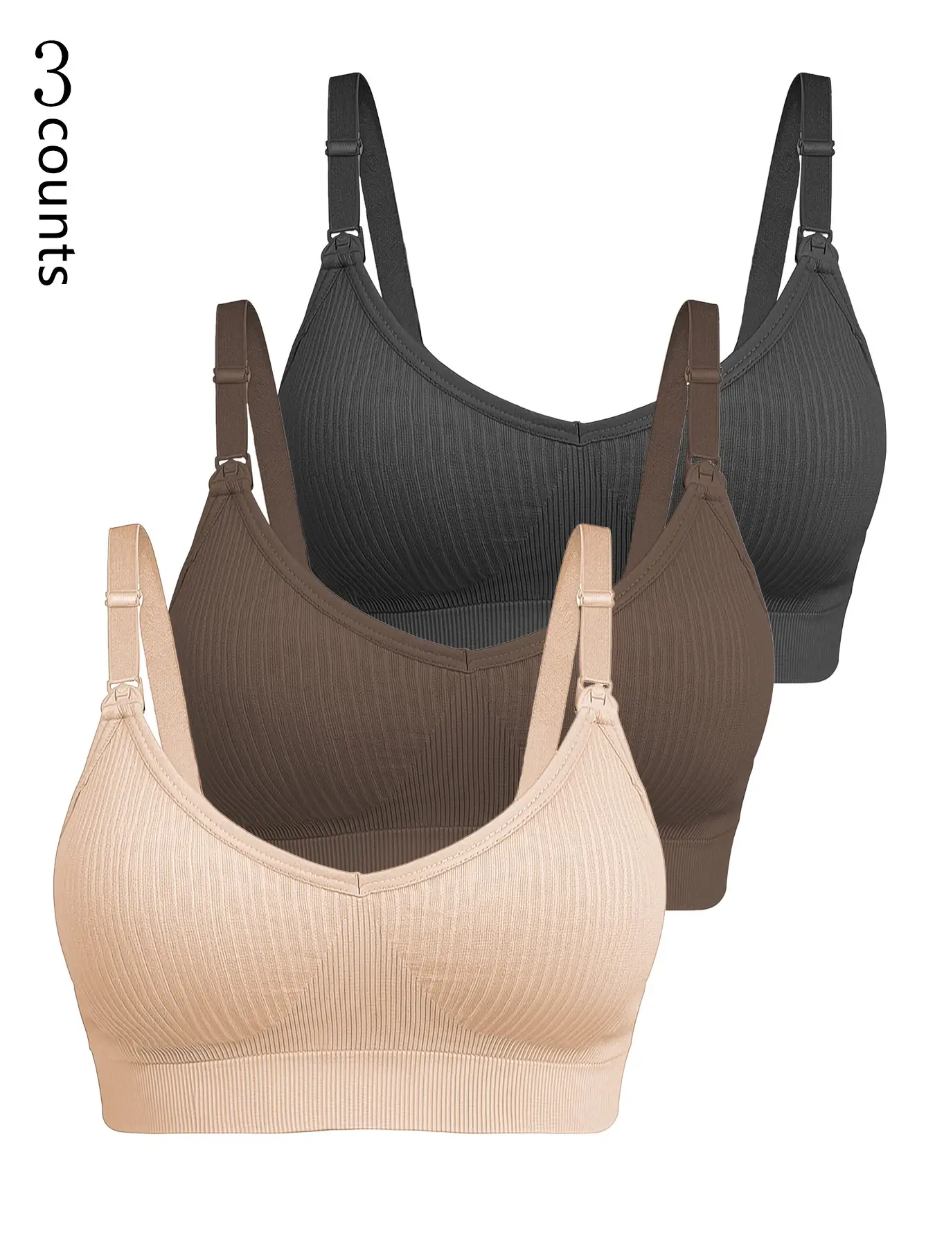Breastfeeding Bra with Single Hand Hook, Comfortable Supportive Nursing Bra, Seamless Wire-Free Maternity Top, All-Day Wear Tank Style