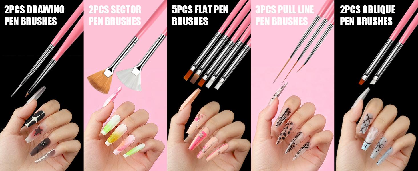 4 Boxes Nail Charms and Gems Set, Nail Rhinestones Nail Kit with Nail Art Brushes Nail Stand, Nail Gems Nail Design Tools with 15pcs Nail Stickers, Gold Nail Pearls for Women Nail Decorations