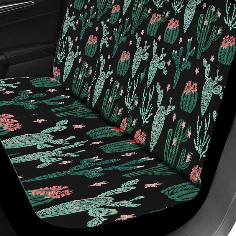 Cactus Pattern Car Seat Cover, Durable Polyester Car Seat Protector, Universal Car Interior Accessories for Front & Rear Seats