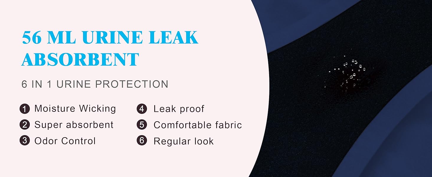 Absorbent Incontinence Underwear for Women Washable Leak Proof Seamless Urine Postpartum Protective Brief