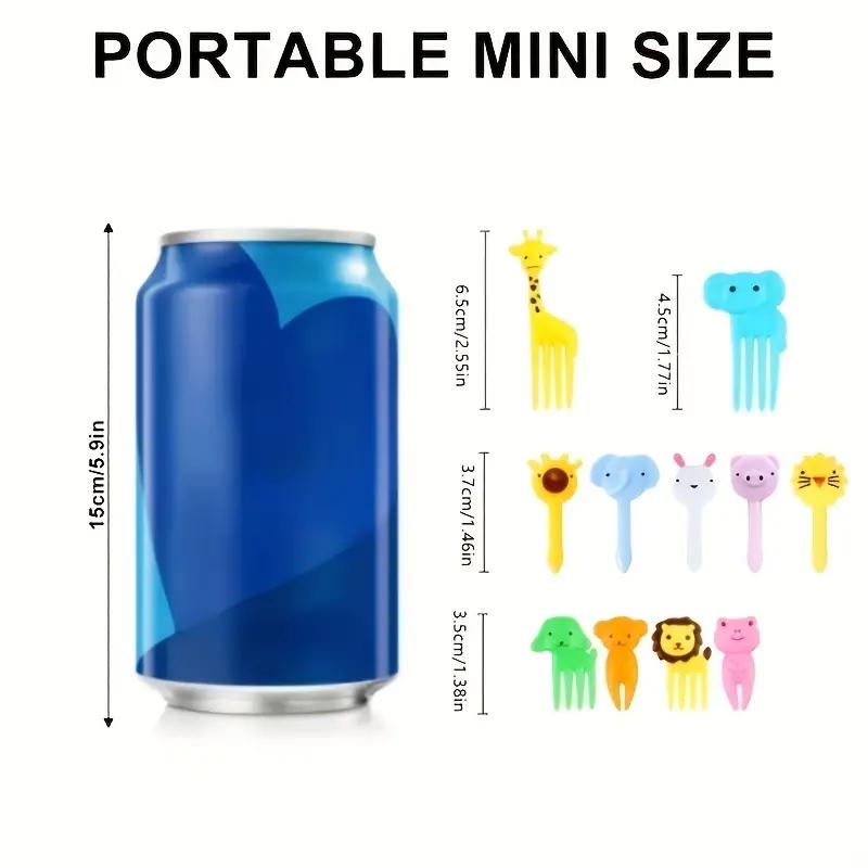 10pcs Random Style Animal Design Mini Lunch Picks, Small Cartoon Fruit Forks, Cutlery, Tableware, Utensils, Vegetable & Fruit Toothpicks, Suitable for Kids