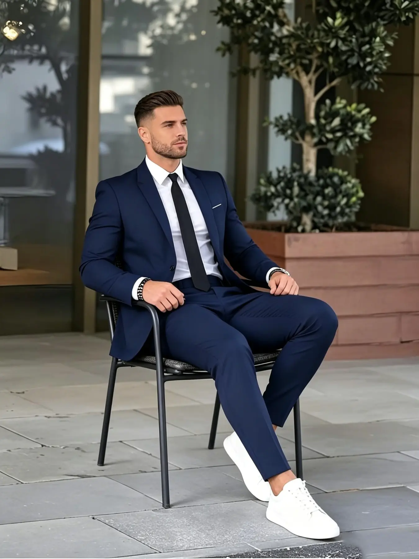 High-End Men's Two-Piece Business Suits Set, Includes Blazer and Pants, Suitable for All Seasons, Formal Occasions, Weddings, Workwear, Menswear