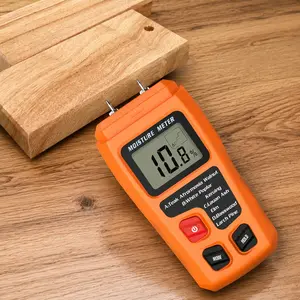 Professional Moisture Meter: Portable LCD Backlit Waterproof Handheld Device for Wood Moisture Testing, Timber Moisture Measurement, Wall Leak Detection, and Construction & Woodworking Humidity Analysis